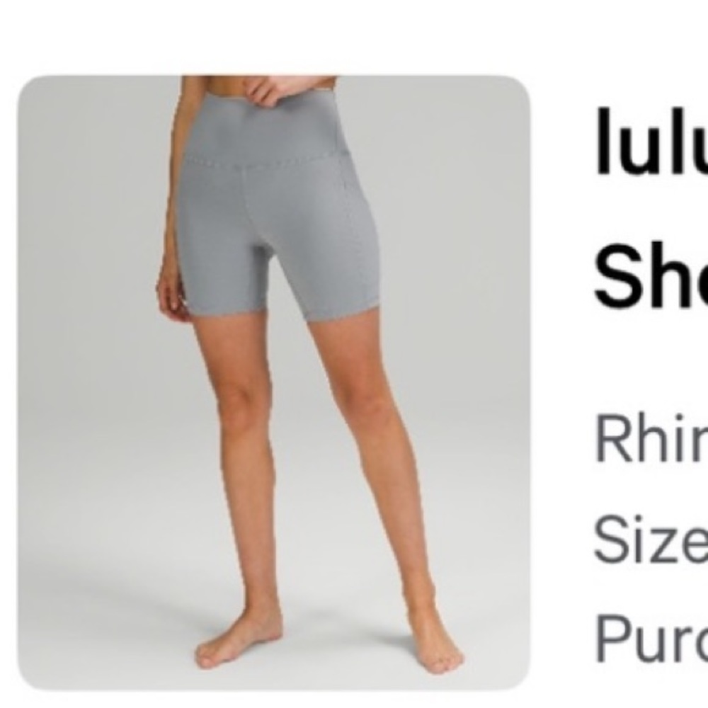 Lululemon align shorts with pockets 6” inches in Rhino Grey size 0